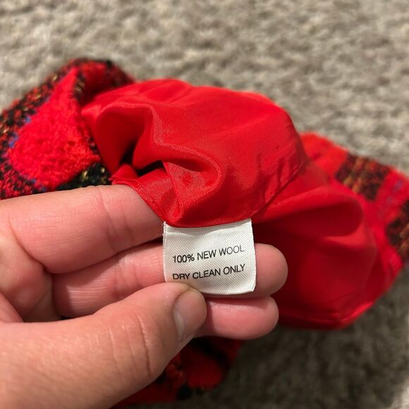 New Wool Country Plaid Red Skirt Women’s Small - Picture 3 of 7